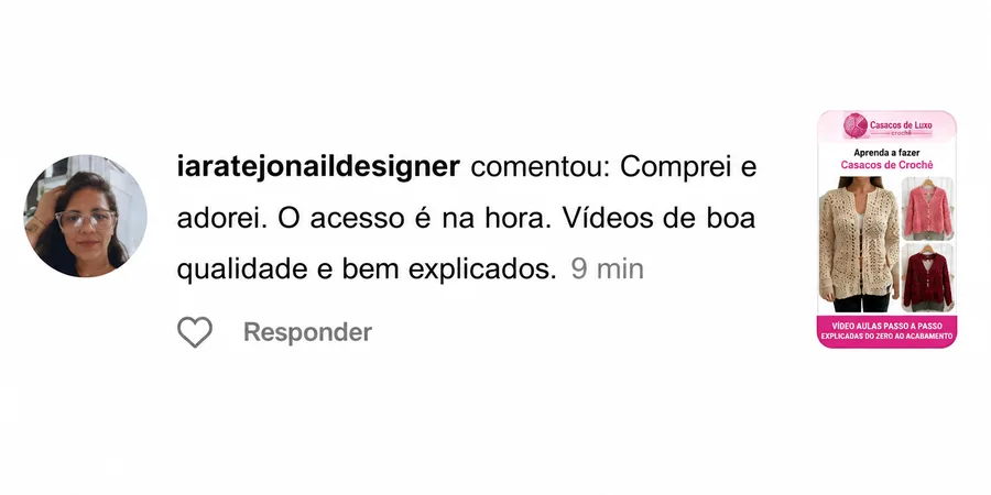 Depoimento de aluna do Casacos de Luxo