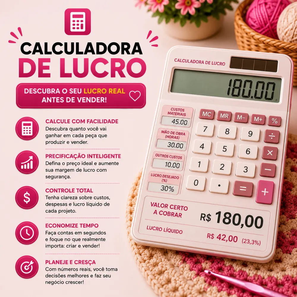 🎁 Calculadora de Lucro: Aprenda a precificar o seu trabalho