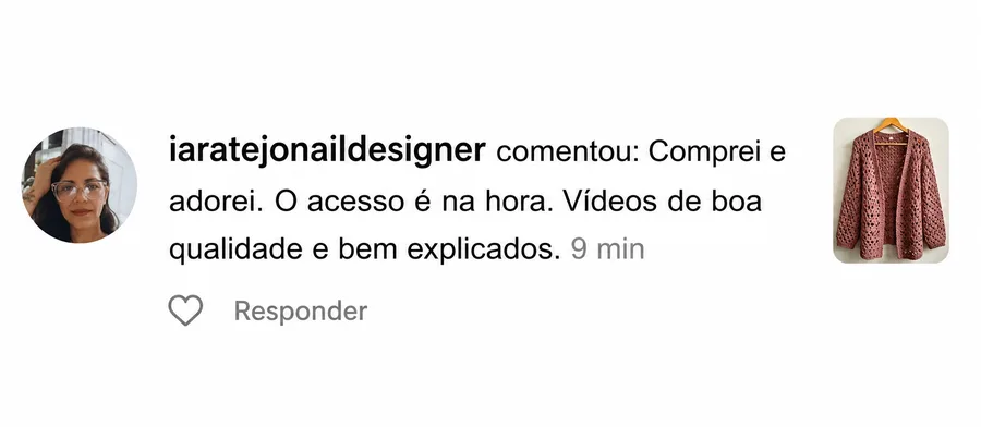 Depoimento de aluna do Casacos de Luxo
