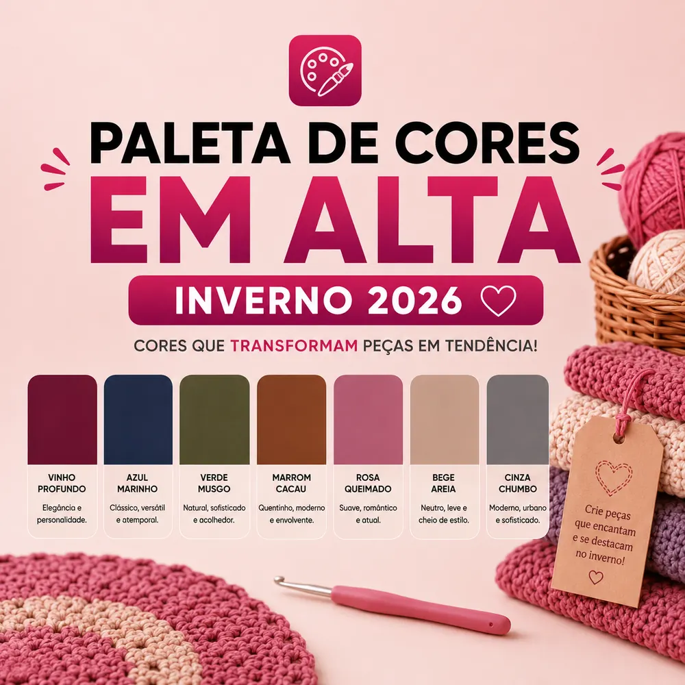 🎁 Paleta de Cores Inverno 2026: Cores em alta nesse ano