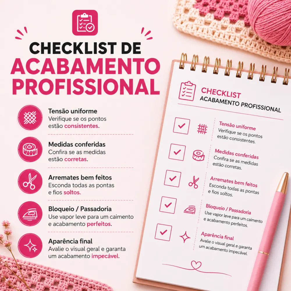🎁 Checklist de Acabamento: Nenhum detalhe pode passar despercebido